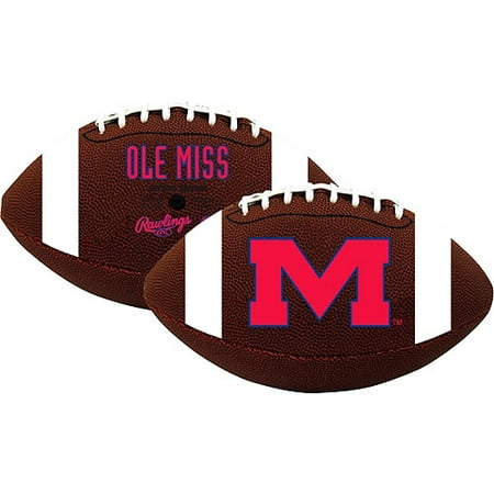 University of Mississippi Rebels Rawlings Game Time Full Size Football Team (Best Restaurants In Rawlins Wy)