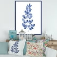 thumbnail image 2 of Designart 'Navy Blue Eucalyptus On White' Traditional Framed Canvas Wall Art Print, 2 of 4