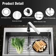 thumbnail image 5 of Protectores De Fregadero Para Fregadero De Cocina De 26.0 X 14.0 In, Protector De Fregadero De Acero Inoxidable Con Orificio De Drenaje Central, Estante Para Fregadero Para La Parte Inferior Del Frega, 5 of 5