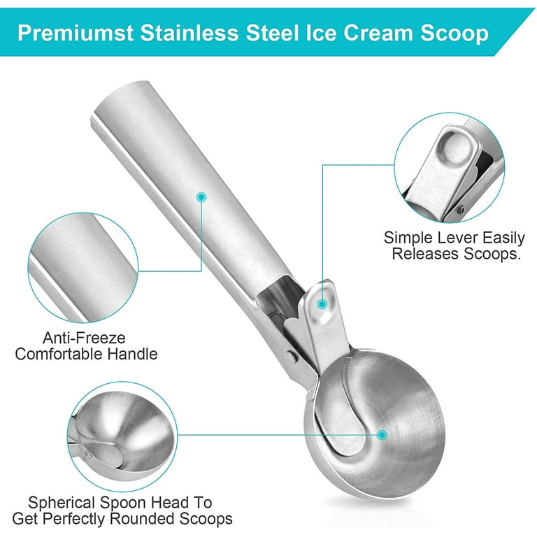 Stainless Steel Scooper Scooper, Ice Cream Scoop With Trigger