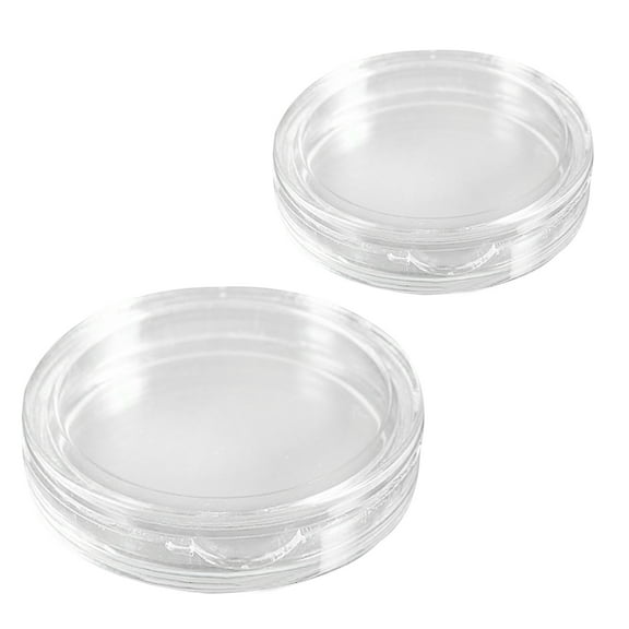 20 Pcs Small Round Transparent Plastic Coin Capsules Box 20mm & 26mm