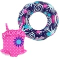 thumbnail image 4 of Sophia's 18 Doll Pink with White Polka Dots Ruffle Bathing Suit and Inflatable Inner Tube, 4 of 5