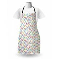 thumbnail image 3 of Rain Apron, Rainbow Colors Raindrop Pattern as Falling Dots Shapes on White Background, Unisex Kitchen Bib with Adjustable Neck for Cooking Gardening, Adult Size, Multicolor, by Ambesonne, 3 of 4
