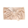 thumbnail image 2 of Lilgiuy Baby Girls Velvet Headbands Oversized Solid Stretchy Soft Elastic Hair Bands with Big Bow Headwear Headband Hair Accessories for Infants Toddlers Kids, 2 of 6