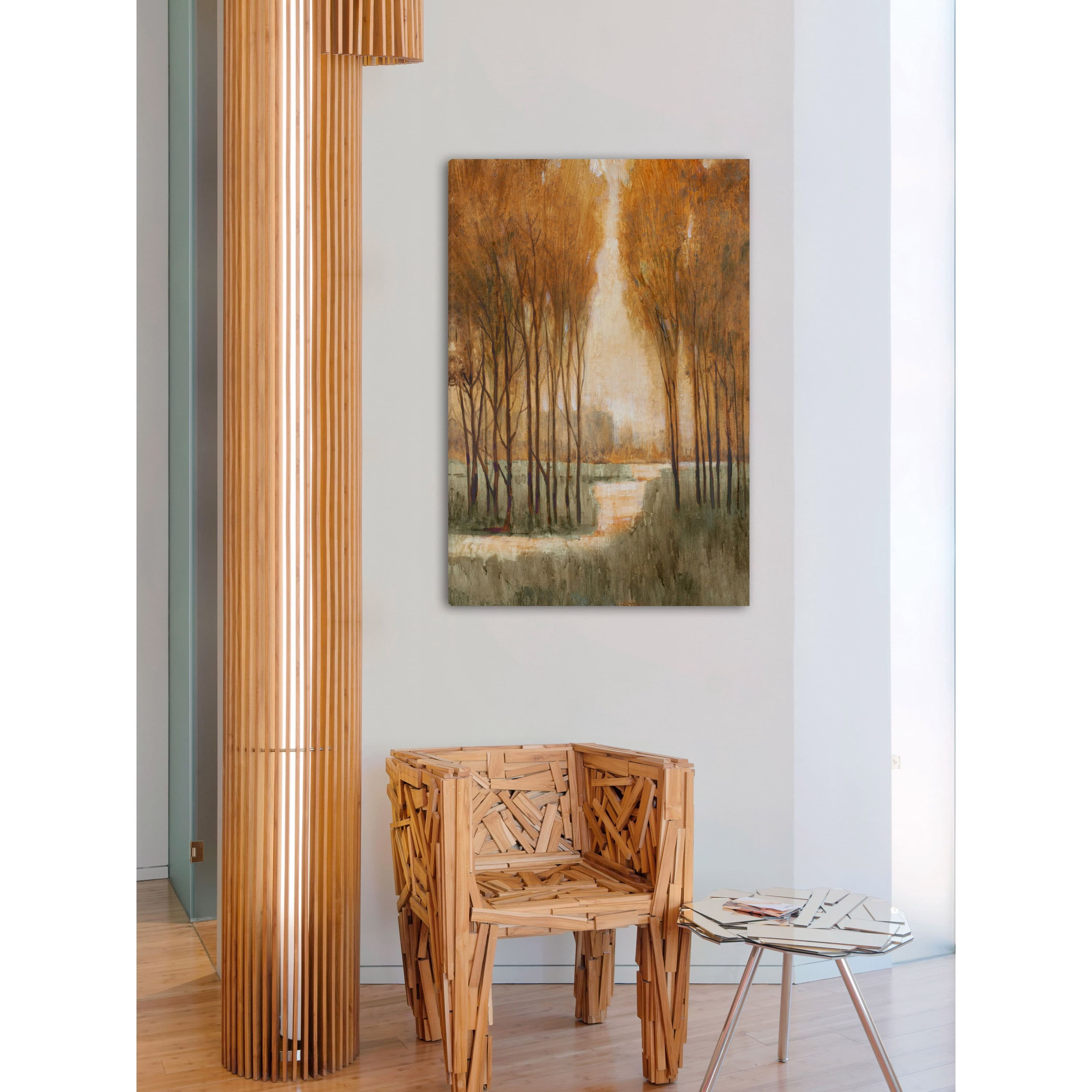 "Golden Forest I" Painting Print on Wrapped Canvas