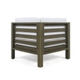thumbnail image 3 of White Corner Chair | Practical Seating Solution | Acacia Wood and 100% Polyester Cushions | Withstands Wear, 3 of 3