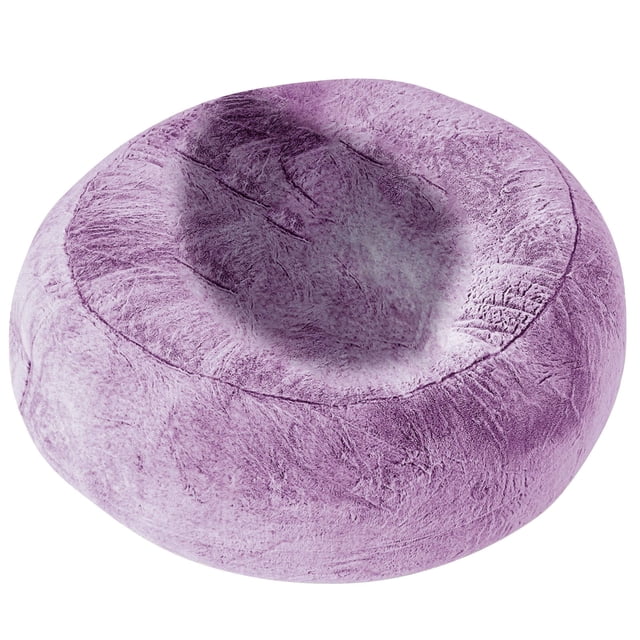 Funda de sillón puff de terciopelo, suave y esponjosa, funda de sofá redonda grande | 130cm x 60cm | Lavable a máquina | Sin relleno | Protector de muebles acogedor para la decoración de la sala de