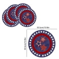 thumbnail image 3 of OAVQHLG3B American Flag Vases Flowers 4th of July Round Placemats Set of 4, 14 Inch Patriotic Memorial Day Round Table Mats for Dining Decoration, 3 of 6