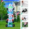 thumbnail image 3 of 8FT Christmas Inflatable Snowman Stack with Cane Candy Blow up Outdoor Decorations, Lovely Xmas Snowman with Built-in LED Lights for Outdoor Lawn Party Holiday Decor, Fast Inflate and Easy to Use, 3 of 5