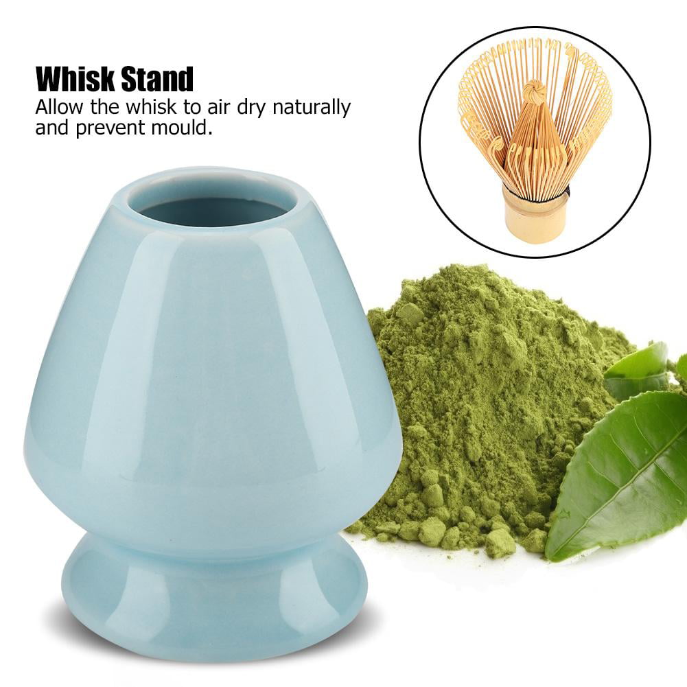 Whisk Stand,1Pc Matcha Whisk Stand Ceramic Holder for Bamboo Matcha Chasen for Tea Set Accessories Black