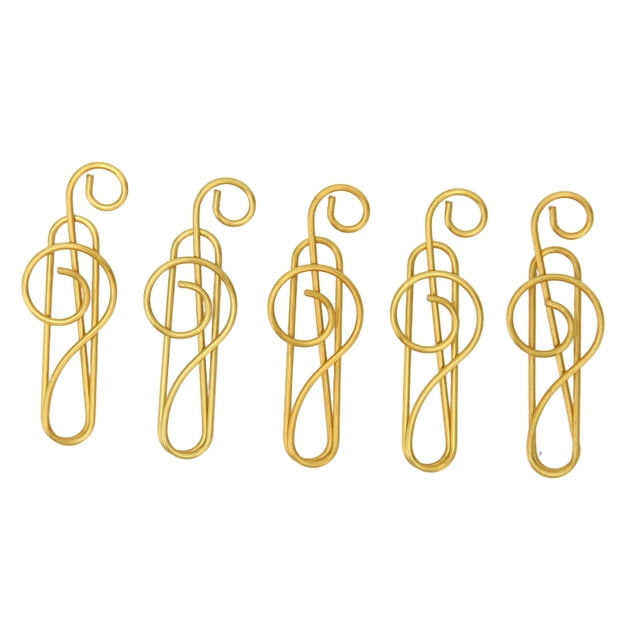 Trombones en Boîte Classique Fournitures de Bureau en Forme de Note de Musique Unique Mignons et Élégants 100 Pcs pour Papier Créatif Support Inclus