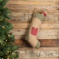 thumbnail image 2 of VHC Brands Dolly Star Red Primitive Holiday Country Christmas Decor, Pocket Stocking 12x20, 2 of 2
