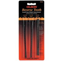 Olson Saw FR49202 Reversed Tooth Scroll Blade Assortment, 5"