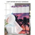 thumbnail image 4 of No Hook Cloth Fabric Shower Curtain with Snap in Liner, Summer Palm Tree Waterproof Shower Curtains Set with See Through Top Window, Sunset Ocean Botanical Leaf Bath Curtains Shower 36"x78", 4 of 6