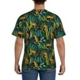 thumbnail image 3 of Vsdgher Jungle Leopard Yellow Print Men's Dry Fit Mesh Athletic Shirts Moisture Wicking Tennis T-Shirt Tops, 3 of 9