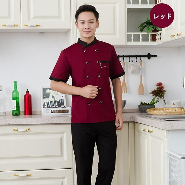 2pcs Chef Clothes Uniform Restaurant Kitchen Cooking Coat Waiter