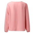 thumbnail image 6 of Womens Tshirts Long Sleeve V Neck Basic Tees Business Spring Outfits Women's Clothing Size M, 6 of 7