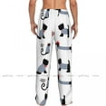 thumbnail image 4 of Mens Woman Sleepwear Loose Sleep Pants Pajamas French Parisian Dachshund Cat Long Lounge Bottoms Casual Homewear, 4 of 7