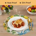 thumbnail image 4 of Summer Lemon Round 13 Inch Placemats Set of 2, Coastal Starfish Shells Pastoral Floral Vintage HeatResistant Non Slip Place Mats for Dining Table, Wipeable Braided Kitchen Table Mats for Housewarming, 4 of 9