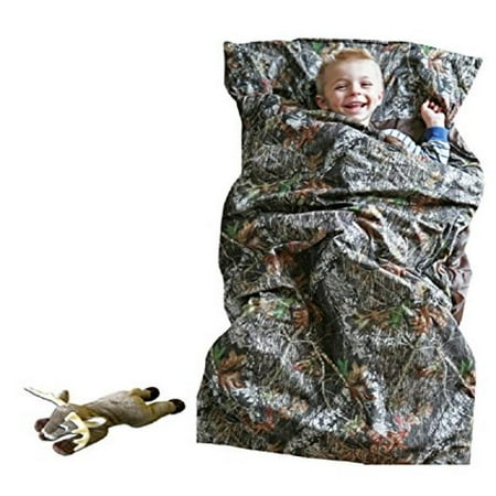 Kids Animal Pillows - Camo Kids Mossy Oak Breakup Slumber Sleeping Bag & Animal Pillow (Whitetail Deer Pillow)