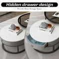 thumbnail image 5 of TY Arts & Culture Modern Glass Round Coffee End Table Set of 2 Grey, 5 of 9