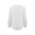 thumbnail image 5 of White Womens Tops Womens Tops Lace Patchwork V Neck T Shirts Long Sleeves Blouse Loose Casual T Shirts Shirts for Women, 5 of 5