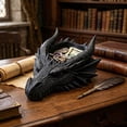 thumbnail image 6 of Gothic Dragon Head Jewelry Tray,3D Printed Dragon Figurine Key Bowl ,Mythical Creature Decor for Office Home, 6 of 6