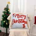 thumbnail image 4 of FastXmas Christmas Pillow Covers 18x18 Inch Pillow Covers Xmas Decorations Merry Christmas Pillows Winter Holiday Farmhouse Seasonal Throw Case Decor for Sofa Couch, 4 of 6