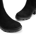 thumbnail image 4 of Bota DREAM PAIRS SDOB2406W Sobre la Rodilla Ante Negro Tacón 6 cm, 4 of 7