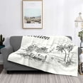 thumbnail image 2 of Yiaed Summer Vacation Scene With Camping Van Print Blanket Throw Blanket Soft Cozy Flannel Blanket for Home Bed Sofa Couch Chair-60"x50", 2 of 6