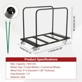 thumbnail image 2 of M optimized Folding Table Cart, 1500 LBS Heavy-Duty Drywall Cart Steel Panel Truck with Wheels, Chair Cart Desk Trolley for Garage, Home, Office, Utility Tool Cart for Handling Lumber, Mattress, 2 of 7