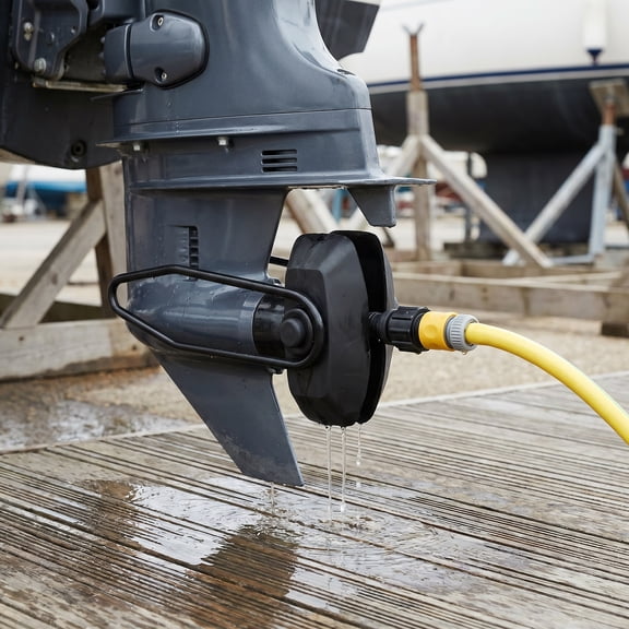 HEATSHAKING Boat Motor Flusher Kit with Reinforced Plastic Body for Salt and Sand Removal Black