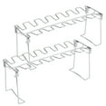 thumbnail image 1 of 2Pcs Chicken Wing Leg Rack,Stainless Steel Vertical Grill Foldable Thigh Rack Suitable For BBQs And Picnics, 1 of 8