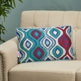 thumbnail image 2 of Noble House 20" x 12" Multi-color Arabesque Cotton, Polyester Decorative Pillow Cover, 2 of 9