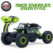 SZJJX RC Car Truck 2.4Ghz 4WD Powerful 1:18 Off-Road Climbing Radio Remote Control Cars Rock Crawler Buggy Hobby Electric Vehicle Fast Race Toy for Kids Gift -Green