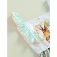 thumbnail image 5 of Bagilaanoe Little Girl Easter Dress Cartoon Rabbit Print Fly Sleeve A-line Dresses 4T 5T 6T 7T 8T 9T Kids Casual Swing Sundress, 5 of 9
