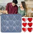 thumbnail image 1 of Oleegame 1PC Cookie Mold Handmade Heart Shaped Cake Tools Multiple Hearts Silicone Crystal Epoxy Resin Tools Clear, 1 of 9
