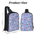 thumbnail image 3 of Rocae Strawberry And Flowers for Lightweight Chest Bag Dual Pocket, Waterproof Crossbody Sling Bag for Men and Women, 3 of 8