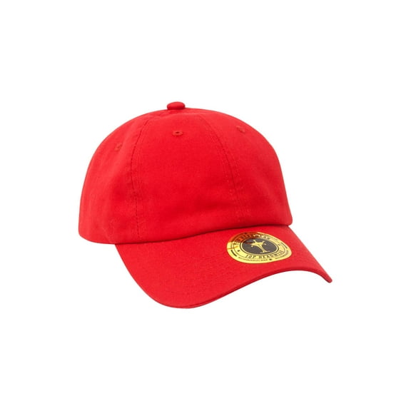 Top Head wear Low Profile Dyed Cotton Twill Cap ,Red
