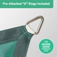 thumbnail image 5 of Coolaroo Outdoor DualShade Sun Sail and Hardware Kit, 95% UV Block Protection, 12' Square; Maldives, 5 of 7