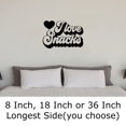 thumbnail image 2 of I Love Snacks Funny Heart Munchies Food Hungry Wall Decals for Walls Peel and Stick wall art murals Black Large 36 Inch, 2 of 2