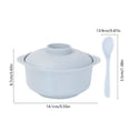 thumbnail image 3 of Iuhan Microwave Safe Soup Bowl With Lid And Spoon, Double Handle Bowl For Kitchen Dining, Wheat Straw Bowl For Home Daily Use, 3 of 6