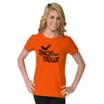 thumbnail image 5 of Happy Halloween Trick or Treat Bats Womens Fitted Plus Size Graphic Tee Brisco Brands 2X, 5 of 6