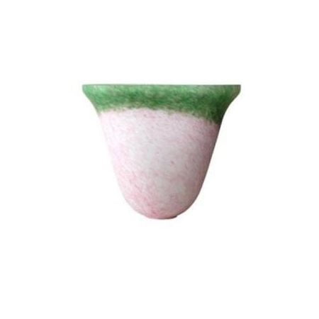 11904 Meyda 10.5"W Pink/Green Pate-De-Verre Bell Shade