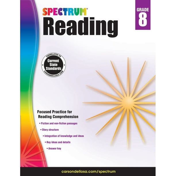 spectrum spectrum reading workbook grade 8 paperback walmart com