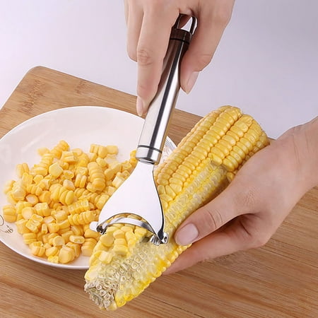 

Ludlz 3Pcs/Set Stainless Steel Corn Peeler Ergonomic Handle Manual Corn Cob Kernel Stripper Thresher Removal Tool Kitchen Gadget