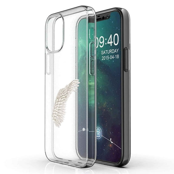 TalkingCase Slim Phone Case Compatible for Apple iPhone 12 Mini, Couples Wings2 Print, Lightweight,Flexible,Soft, USA