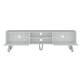 thumbnail image 4 of Tv Stand Entertainment Console Tv Cabinet Tv Rack, Hairpin Stand With Spacious Storage And Cable Management Holes, White, 4 of 7