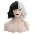 thumbnail image 1 of Pelucas de Cruella de Vil para mujer, cosplay, cabello rizado, pelucas onduladas cortas., 1 of 3
