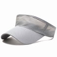 thumbnail image 3 of LiuXxxx Unisex Mesh Baseball Caps Sun Visors Breathable Outdoor Summer Hat Adjustable Open Top for Men Women Beach Daily Casual Light Gray, 3 of 3